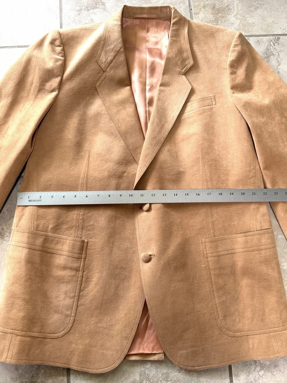 VTG Hand-Tailored Genuine Suede Early 70’s Sport Coat Kismet Inc. Hong Kong 42L